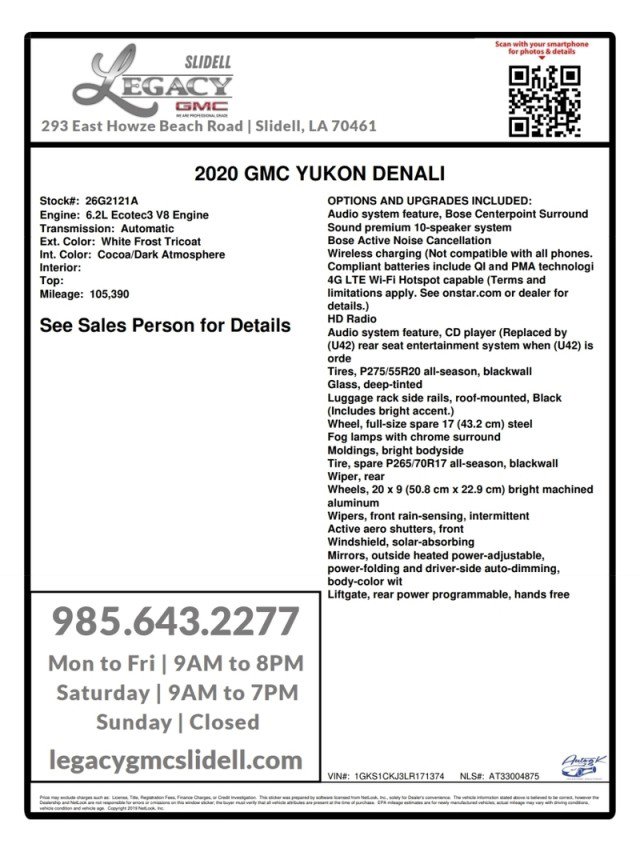 Used 2020 GMC Yukon Denali w/ Denali Ultimate Package RWD image 32
