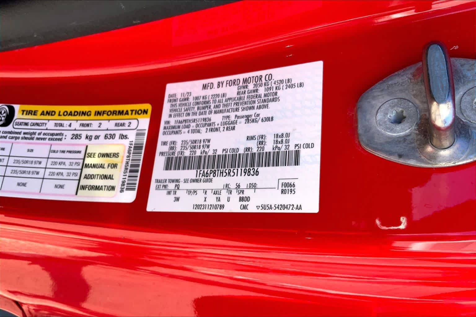 Used 2024 Ford Mustang Premium RWD image 32
