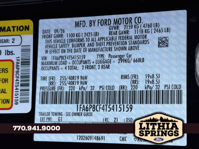 New 2026 Ford Mustang GT w/ Mustang Nite Pony Package RWD image 37