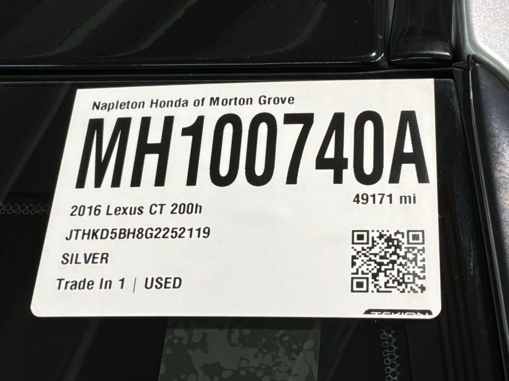 Used 2016 Lexus CT 200h w/ Navigation Package image 34