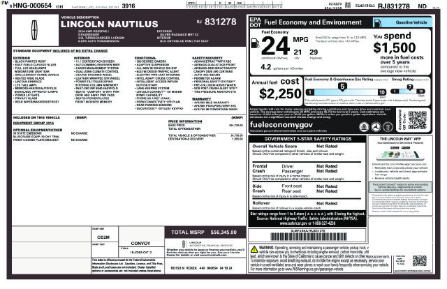 Used 2024 Lincoln Nautilus Reserve AWD/4WD image 32