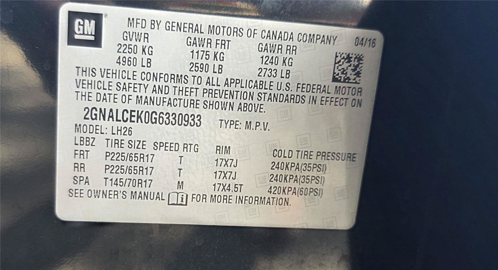 Used 2016 Chevrolet Equinox LT w/ Convenience Package FWD image 18