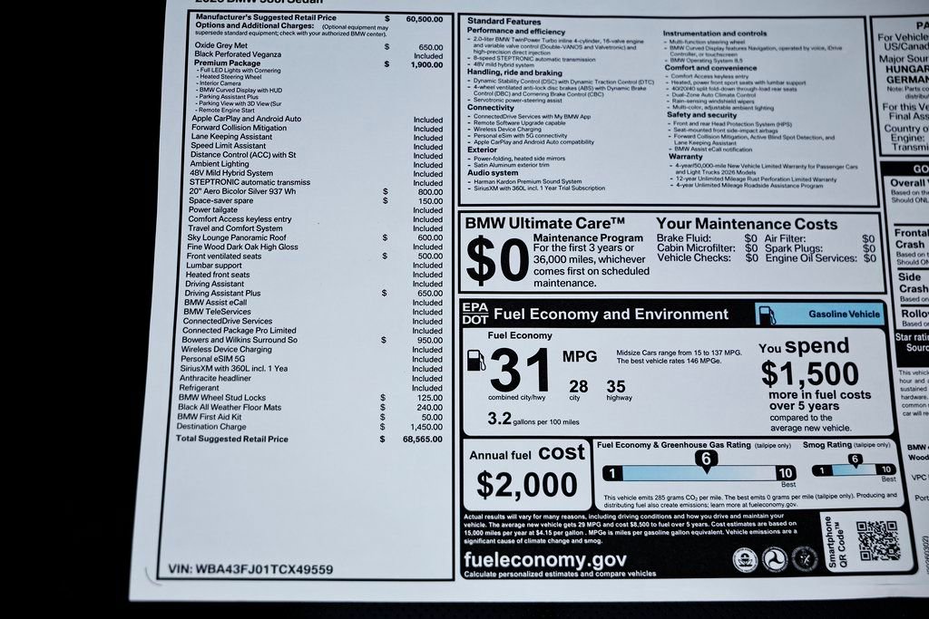 New 2026 BMW 530i w/ Premium Package image 40