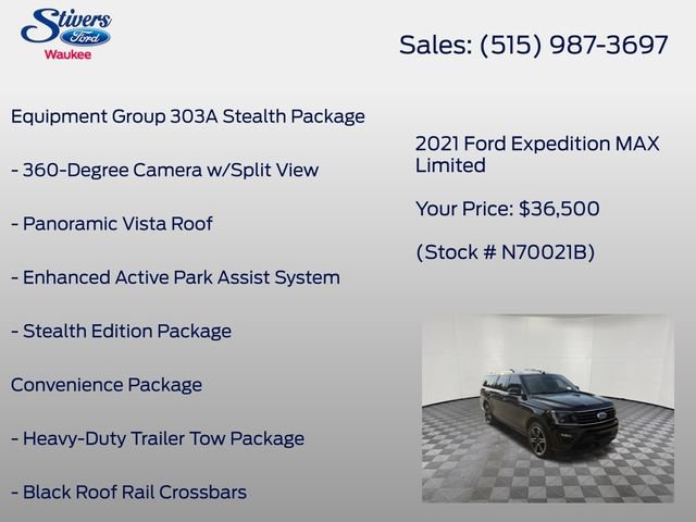 Used 2021 Ford Expedition Max Limited AWD/4WD image 8