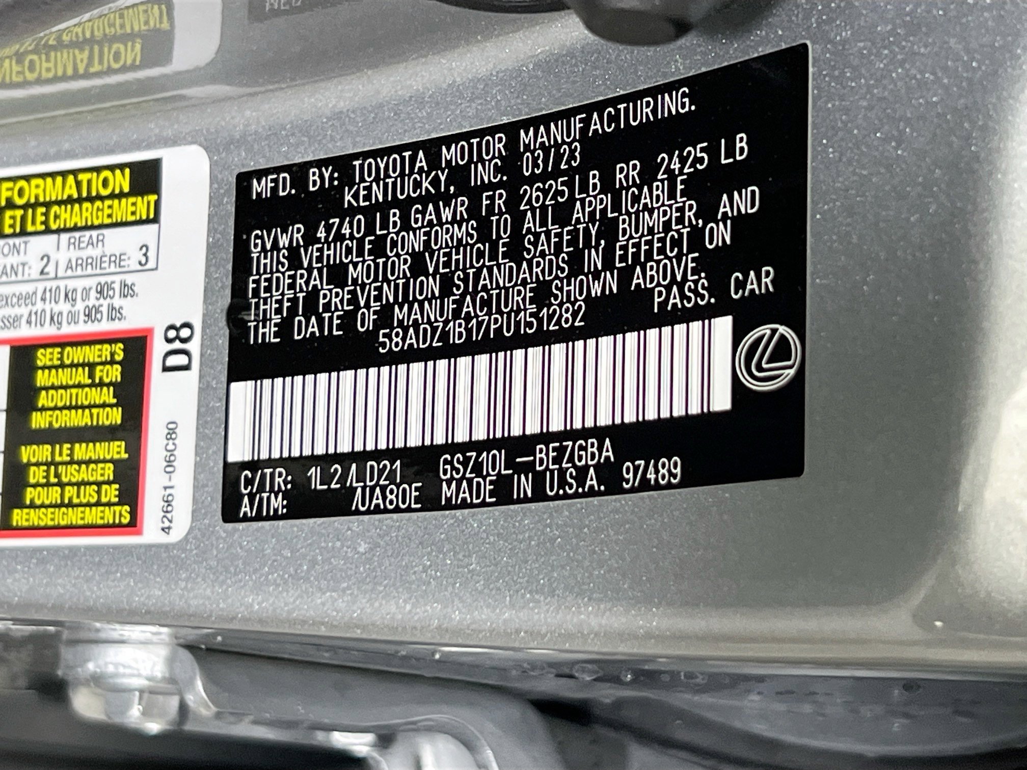 Used 2023 Lexus ES 350 w/ Premium Package image 32