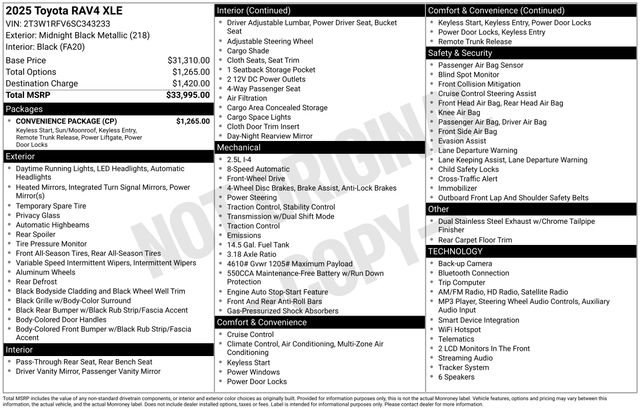 Used 2025 Toyota RAV4 XLE w/ Convenience Package FWD image 16