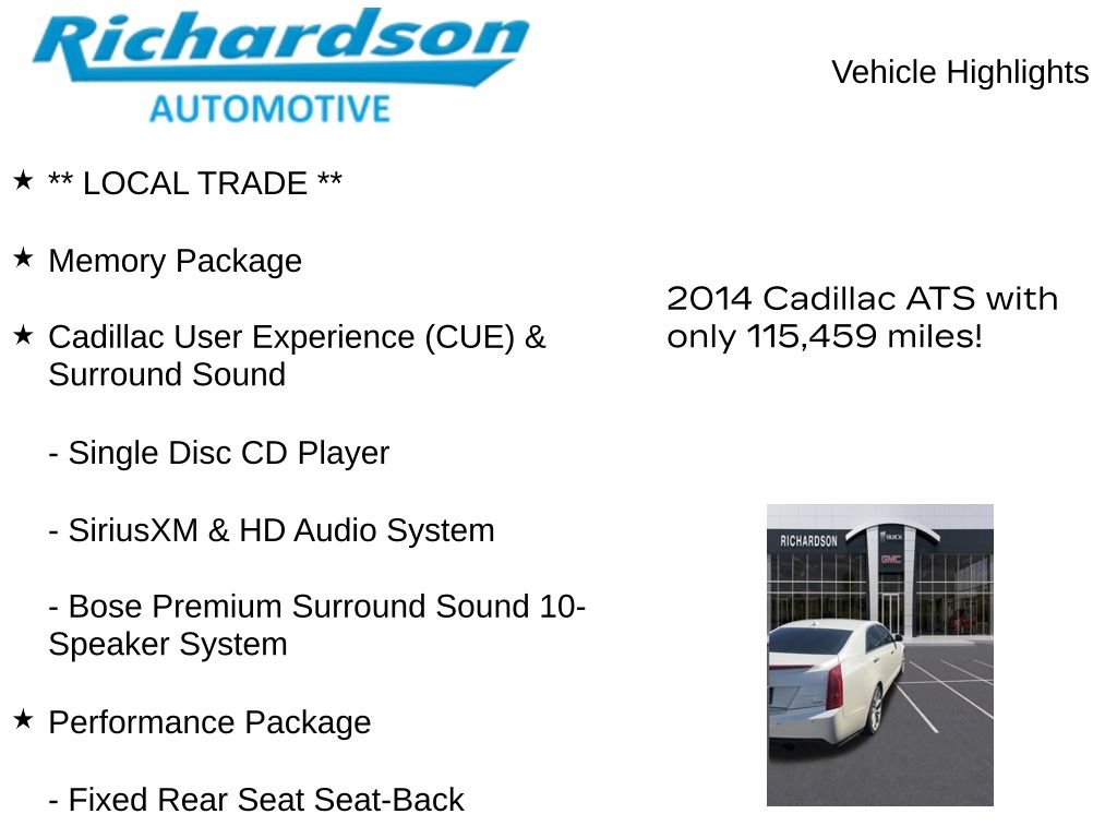 Used 2014 Cadillac ATS Performance RWD image 10