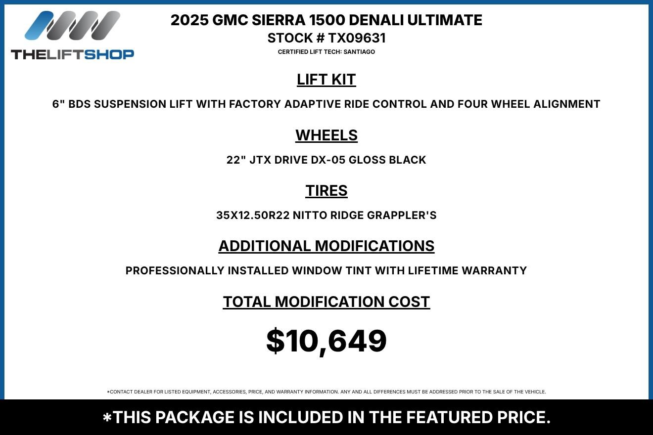 Used 2025 GMC Sierra 1500 Denali Ultimate w/ LPO, Utility Wall Package AWD/4WD image 2