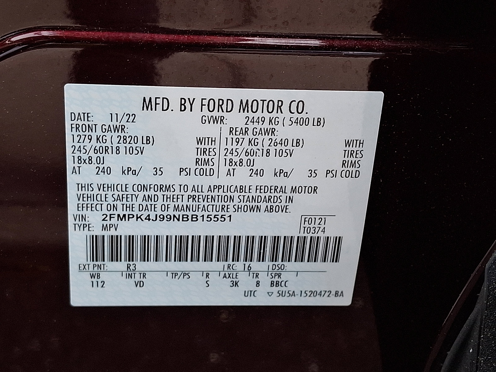Certified 2022 Ford Edge SEL AWD/4WD image 27