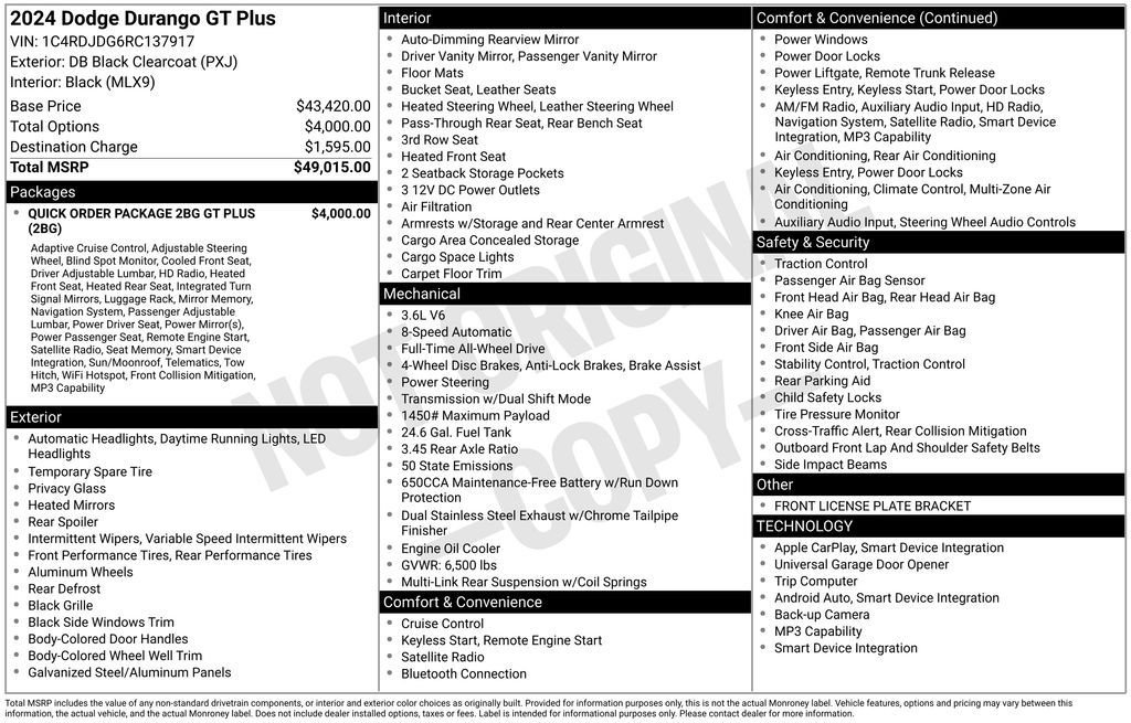 Used 2024 Dodge Durango GT image 48