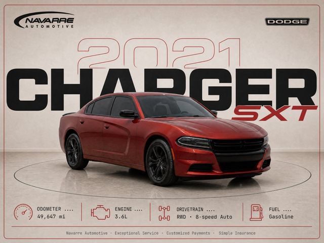 Used 2021 Dodge Charger SXT w/ Blacktop Package RWD image 1