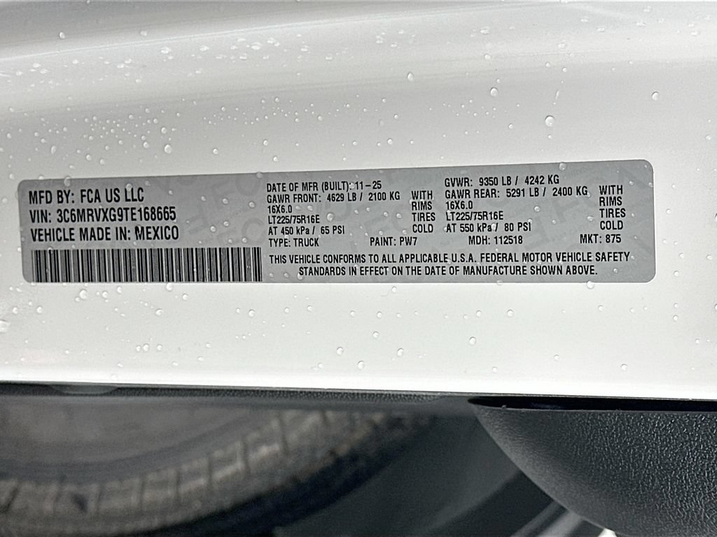 New 2026 RAM ProMaster 3500 w/ Premium Convenience Group FWD image 19