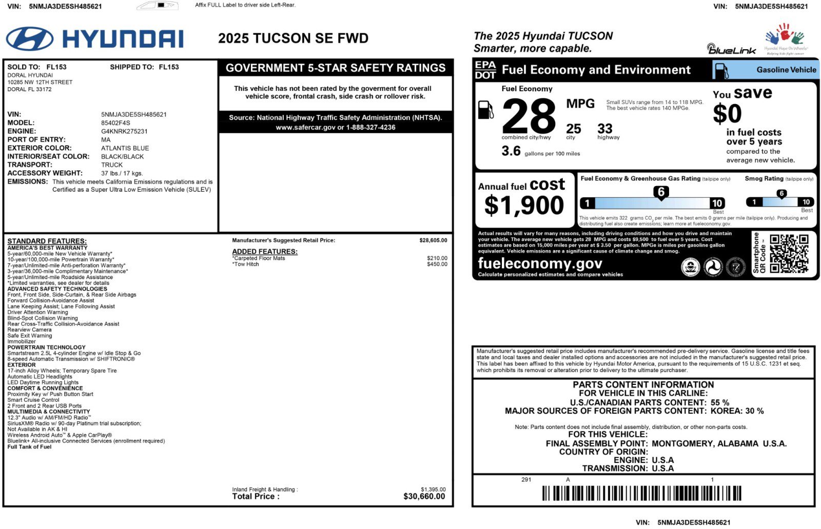 Used 2025 Hyundai Tucson SE image 52