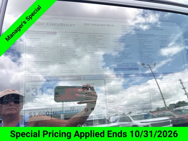 New 2026 Chevrolet TrailBlazer RS w/ Convenience Package FWD image 35