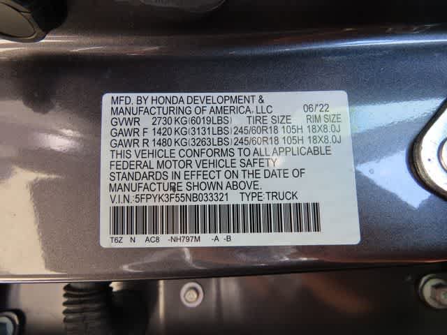 Used 2022 Honda Ridgeline RTL image 28