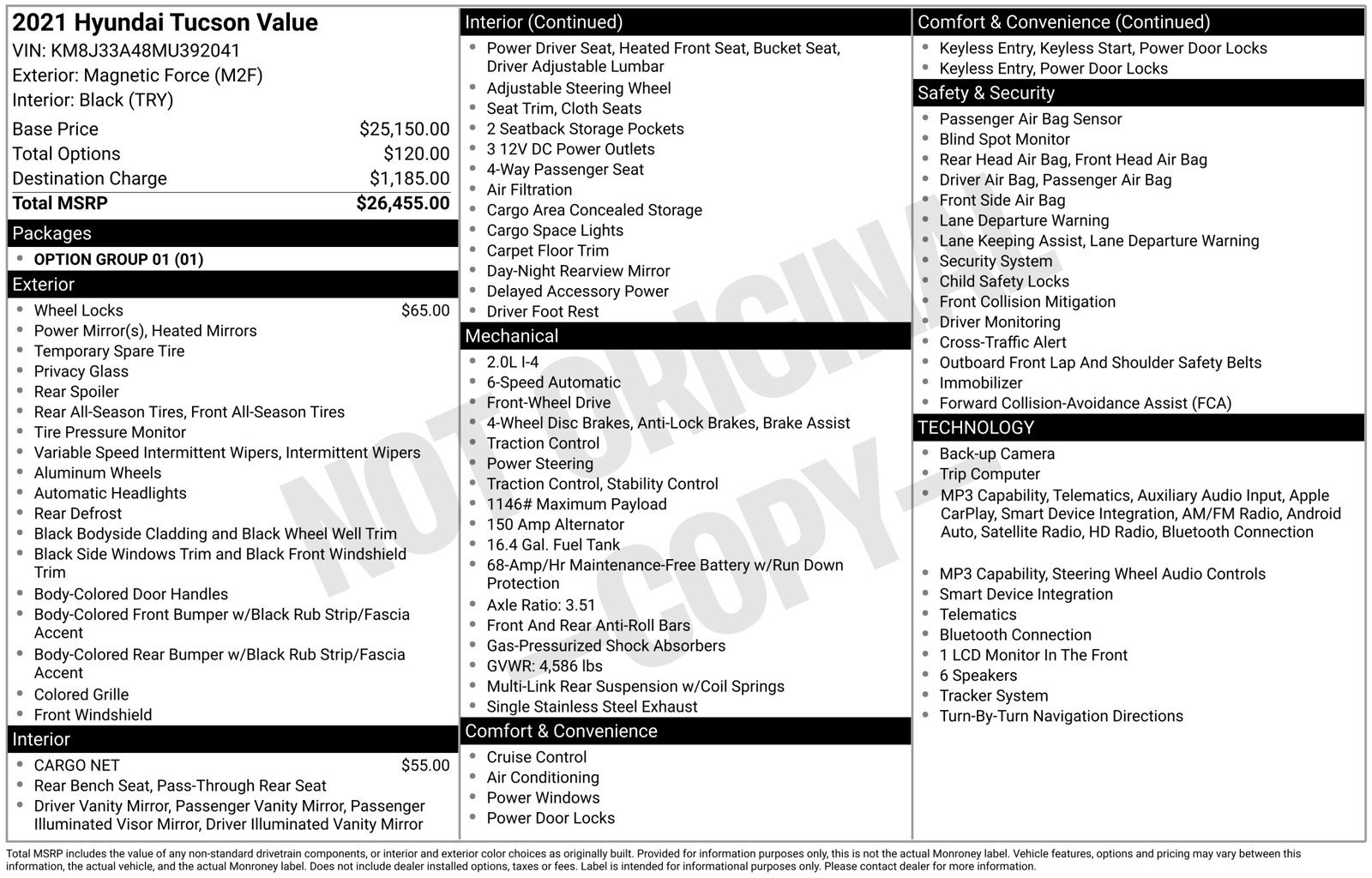 Used 2021 Hyundai Tucson Value FWD image 41