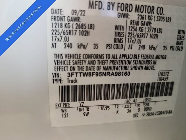 Used 2022 Ford Maverick XL w/ Equipment Group 100A Standard AWD/4WD image 22