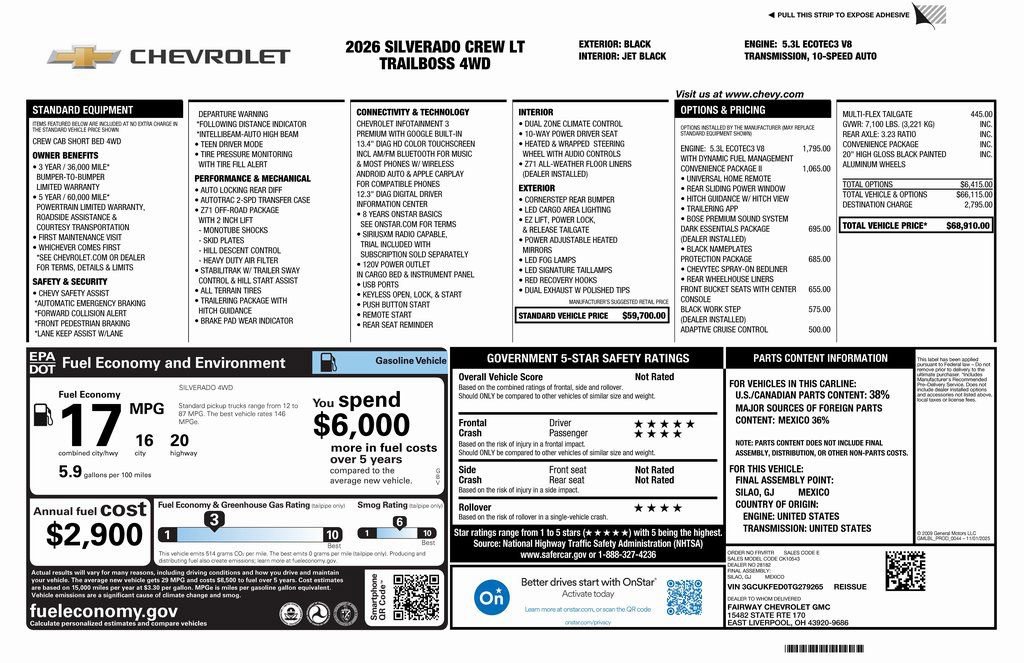 New 2026 Chevrolet Silverado 1500 LT Trail Boss w/ Convenience Package II image 4