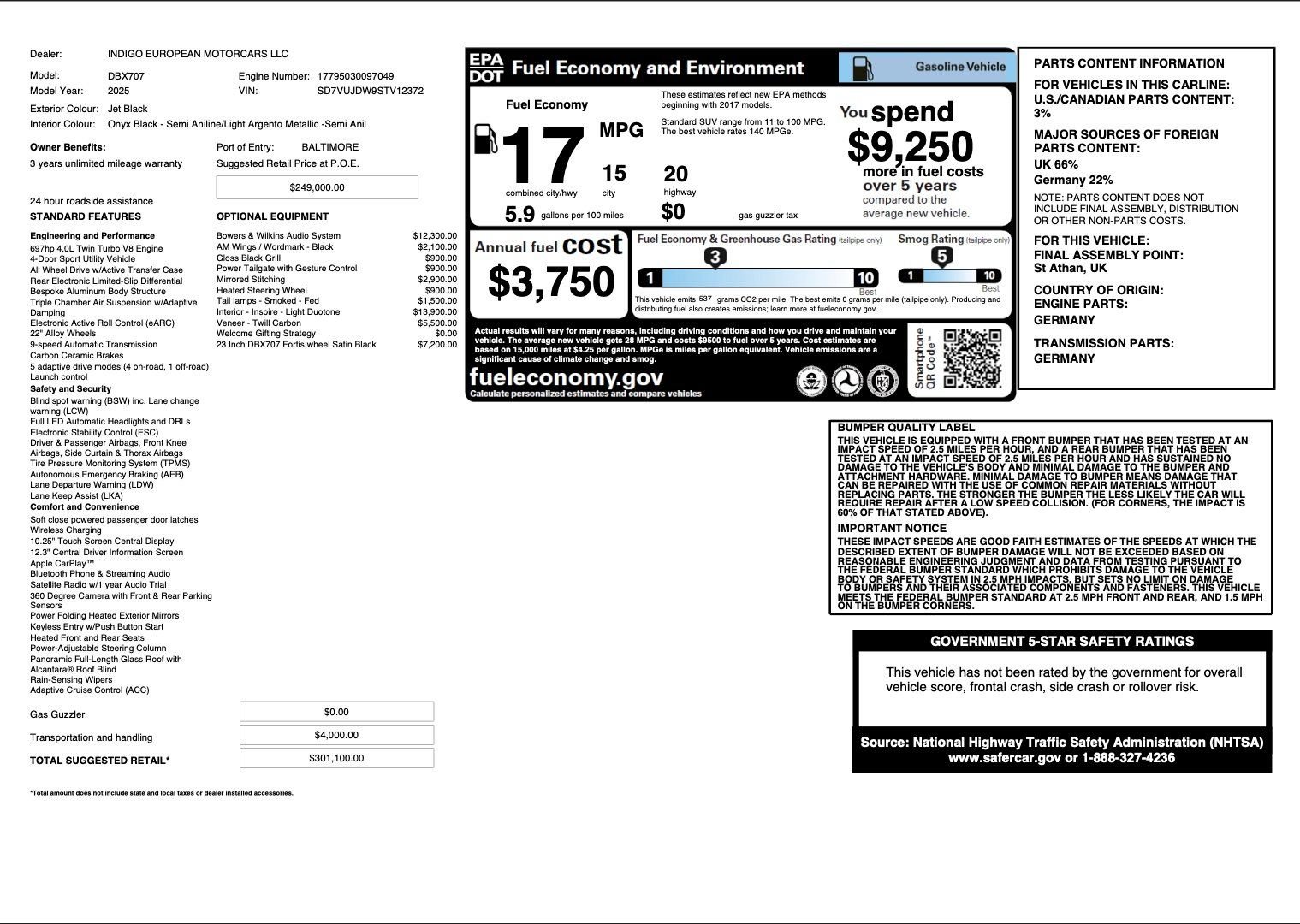 Used 2025 Aston Martin DBX 707 image 31