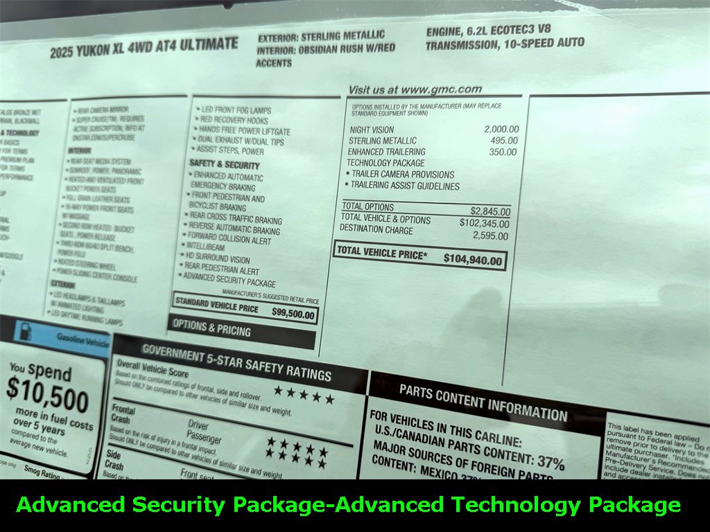 New 2025 GMC Yukon XL AT4 Ultimate image 4