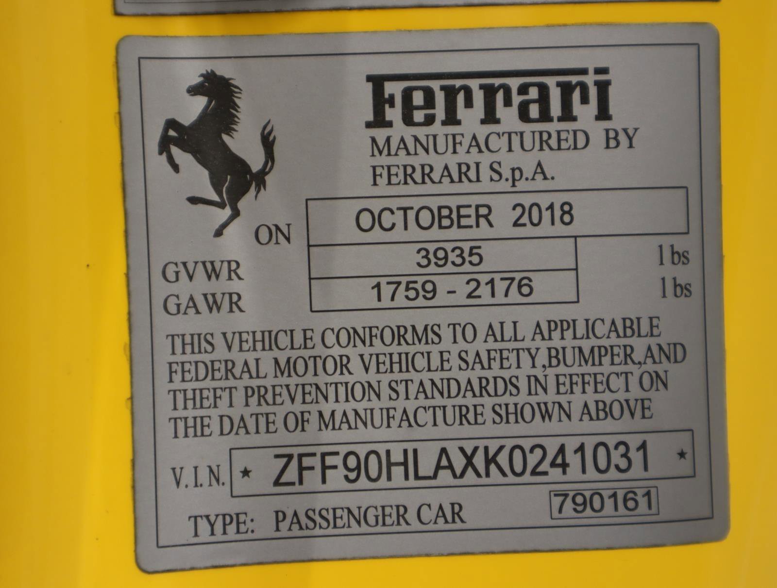 Certified 2019 Ferrari 488 Pista Coupe RWD image 40