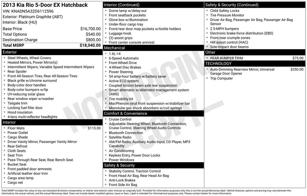Used 2013 Kia Rio EX image 1