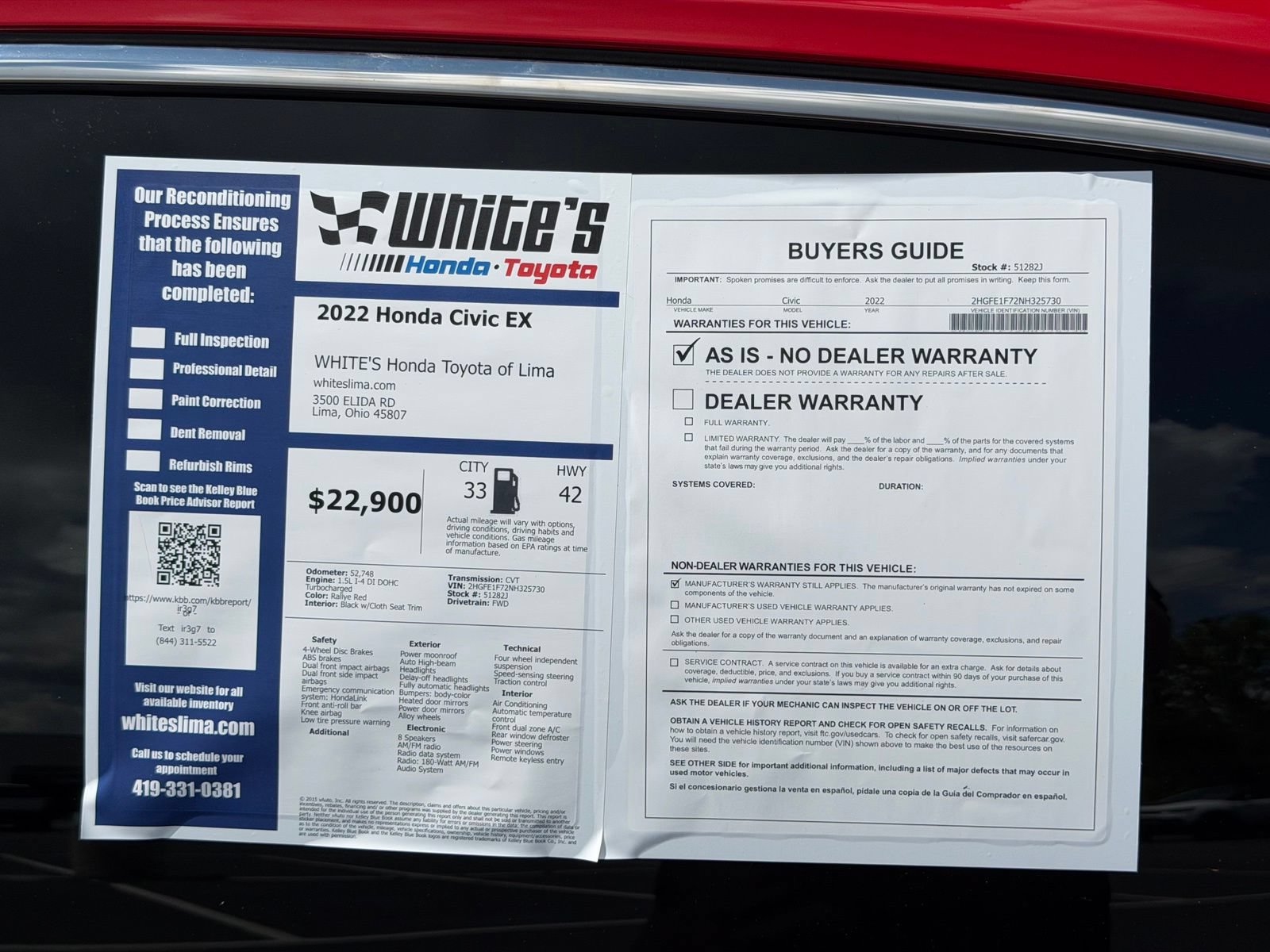 Used 2022 Honda Civic EX image 31