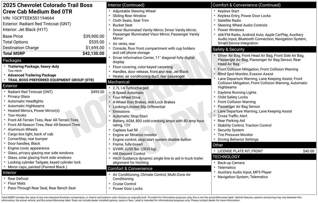 Used 2025 Chevrolet Colorado Trail Boss image 48