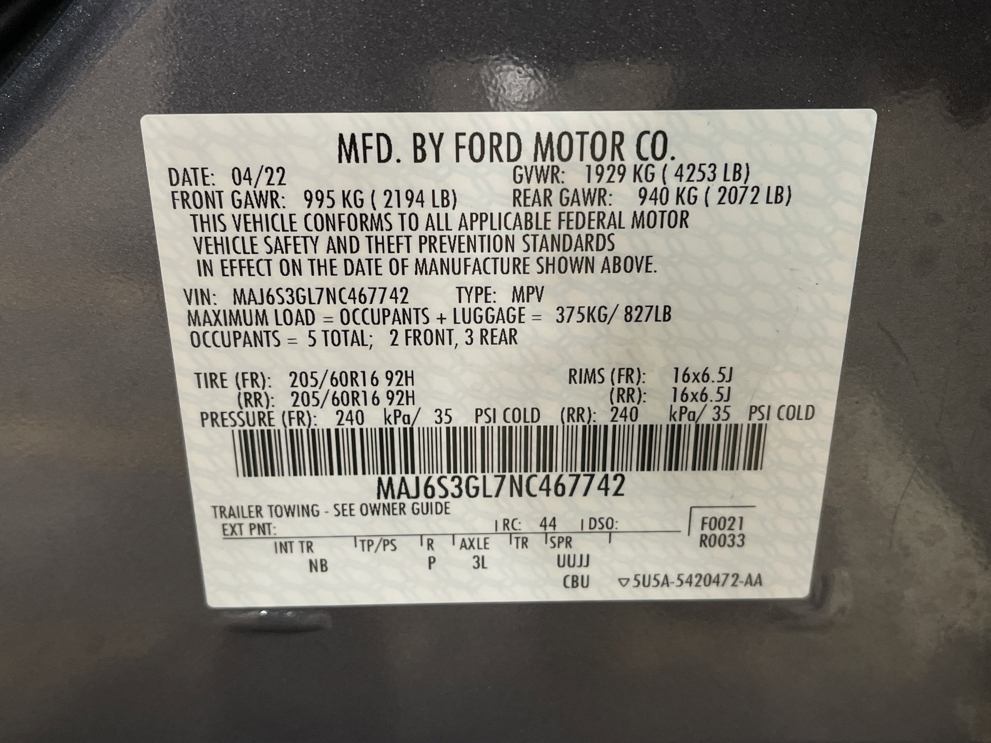 Used 2022 Ford EcoSport SE w/ Interior Protection Package image 28