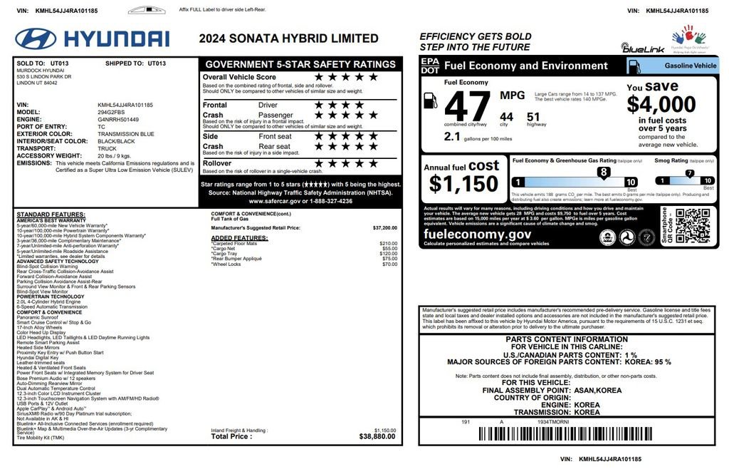 Used 2024 Hyundai Sonata Limited FWD image 4