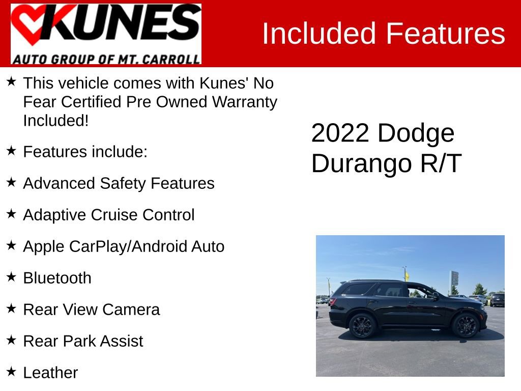 Used 2022 Dodge Durango R/T w/ Blacktop Package image 3