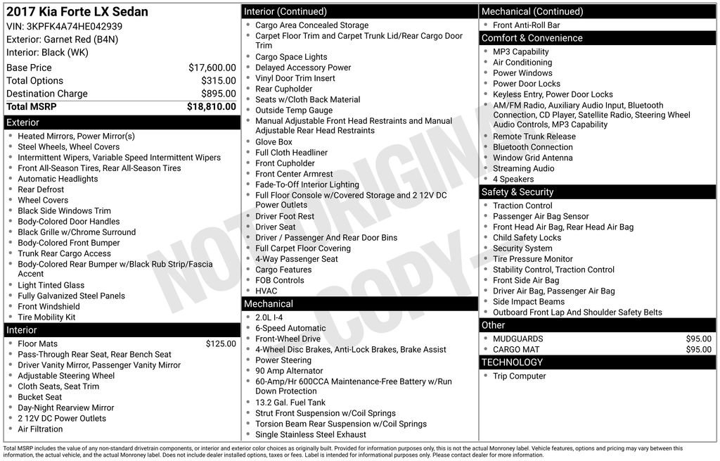 Used 2017 Kia Forte LX image 2