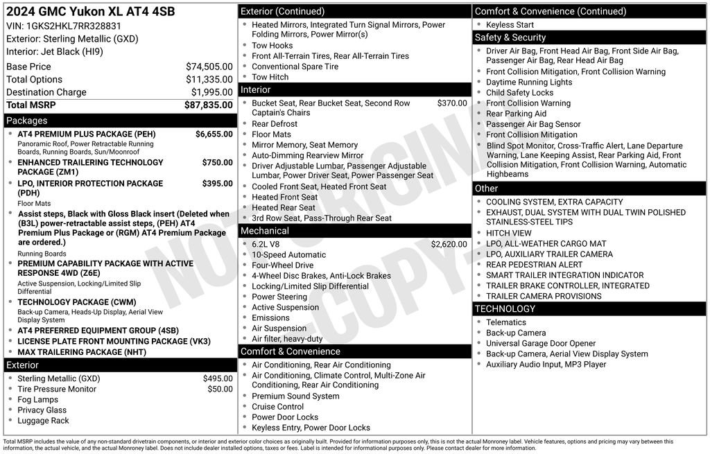 Used 2024 GMC Yukon XL AT4 w/ AT4 Premium Plus Package image 6