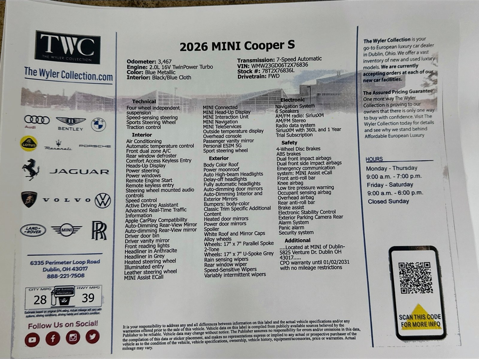 Certified 2026 MINI Cooper S FWD image 45