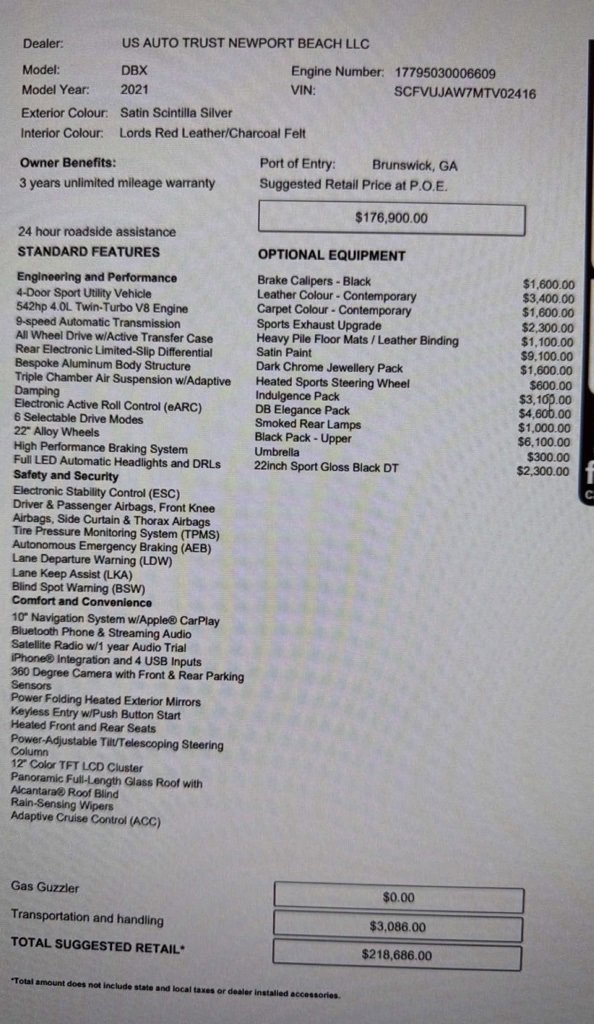 Used 2021 Aston Martin DBX image 2