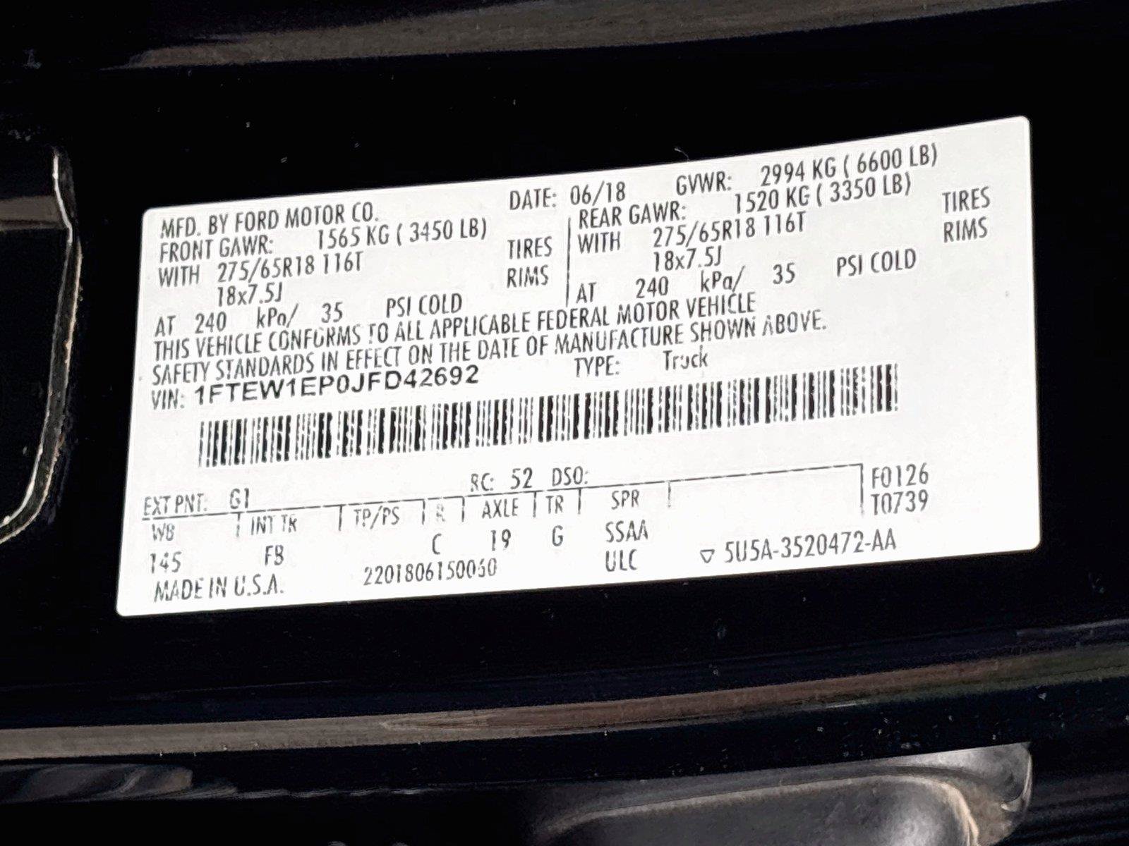 Used 2018 Ford F150 XLT w/ Equipment Group 301A Mid AWD/4WD image 30