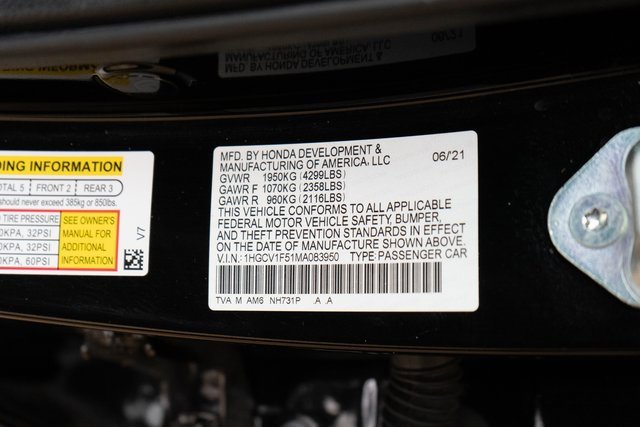 Certified 2021 Honda Accord EX-L image 28