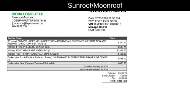 Used 2020 Ford Explorer Platinum w/ Premium Technology Package image 9