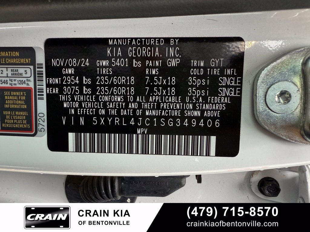 Certified 2025 Kia Sorento S w/ Panoramic Sunroof Package FWD image 30