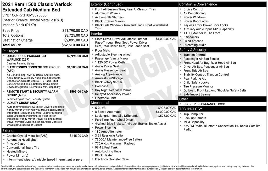 Used 2021 RAM 1500 Classic Warlock image 10