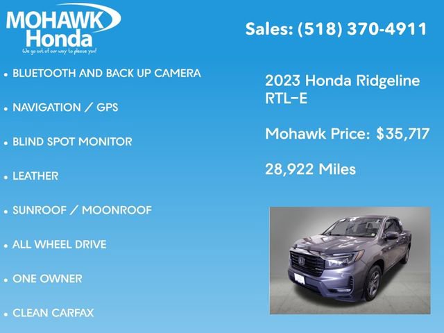 Certified 2023 Honda Ridgeline RTL-E image 8