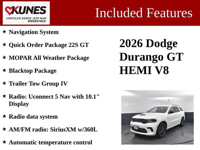 Used 2026 Dodge Durango GT w/ Blacktop Package AWD/4WD image 3