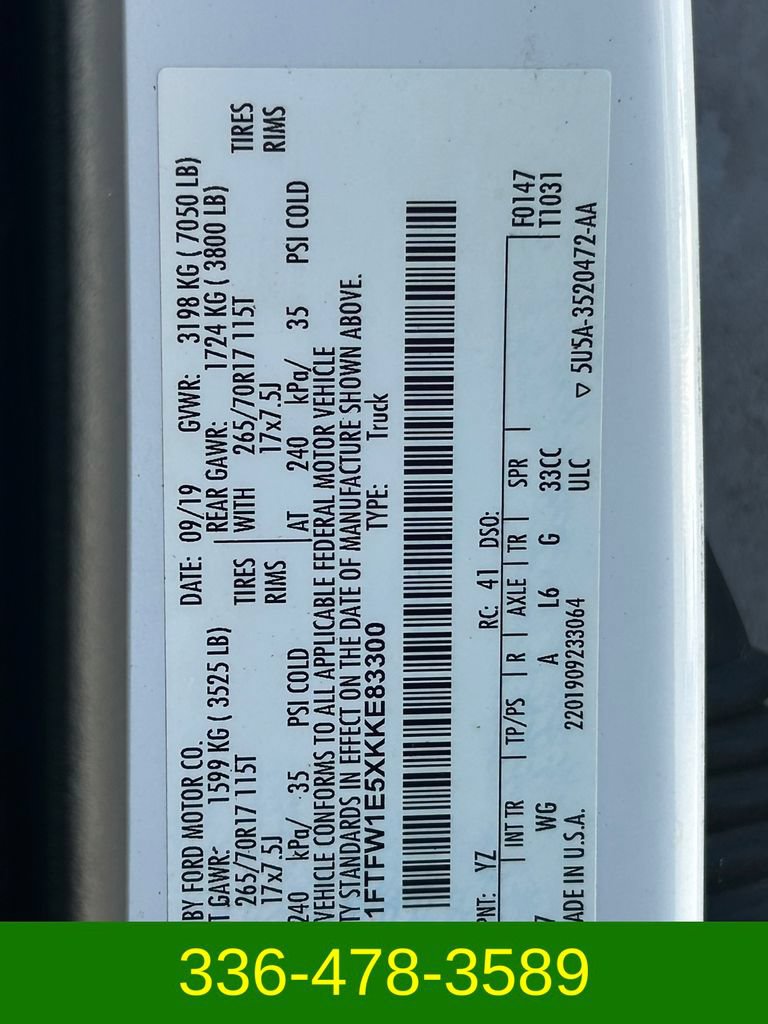 Used 2019 Ford F150 XL w/ Trailer Tow Package AWD/4WD image 10