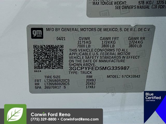 Used 2021 Chevrolet Silverado 1500 LT Trail Boss w/ Convenience Package II image 36