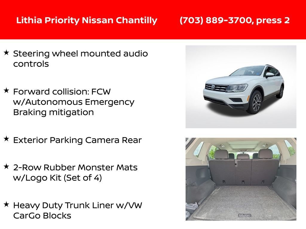 Used 2020 Volkswagen Tiguan SE w/ Panoramic Sunroof Package AWD/4WD image 12