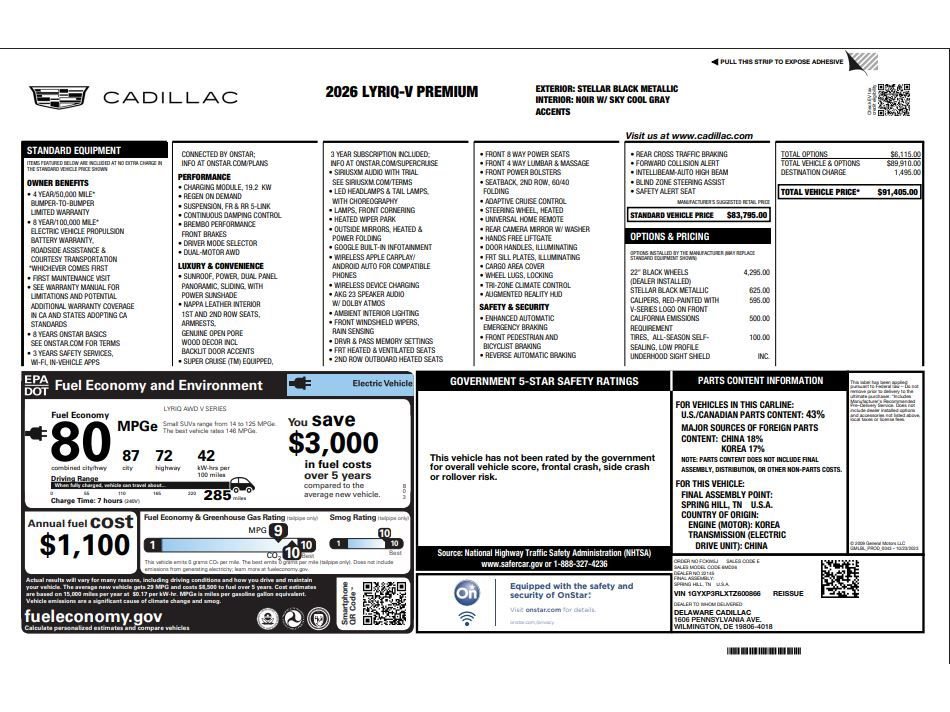 New 2026 Cadillac Lyriq V image 25
