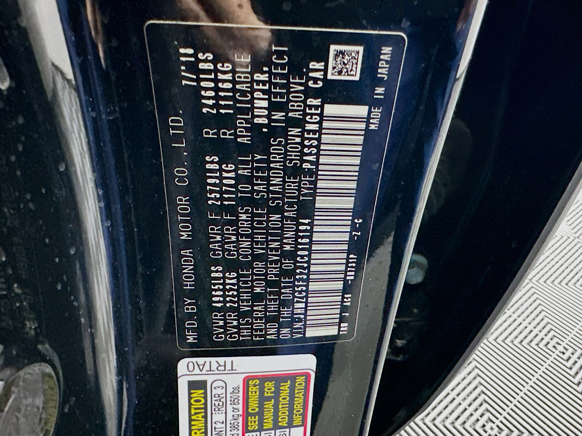 Used 2018 Honda Clarity Touring image 12