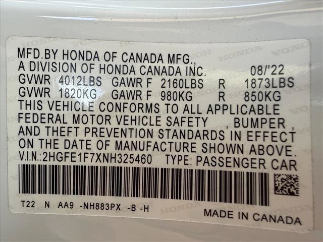 Used 2022 Honda Civic EX image 24