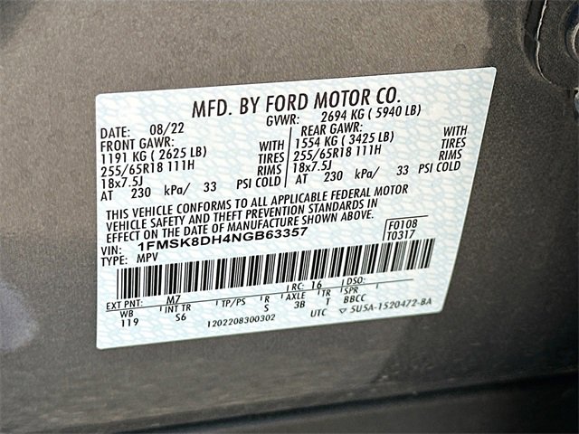 Used 2022 Ford Explorer XLT w/ Equipment Group 202A image 31