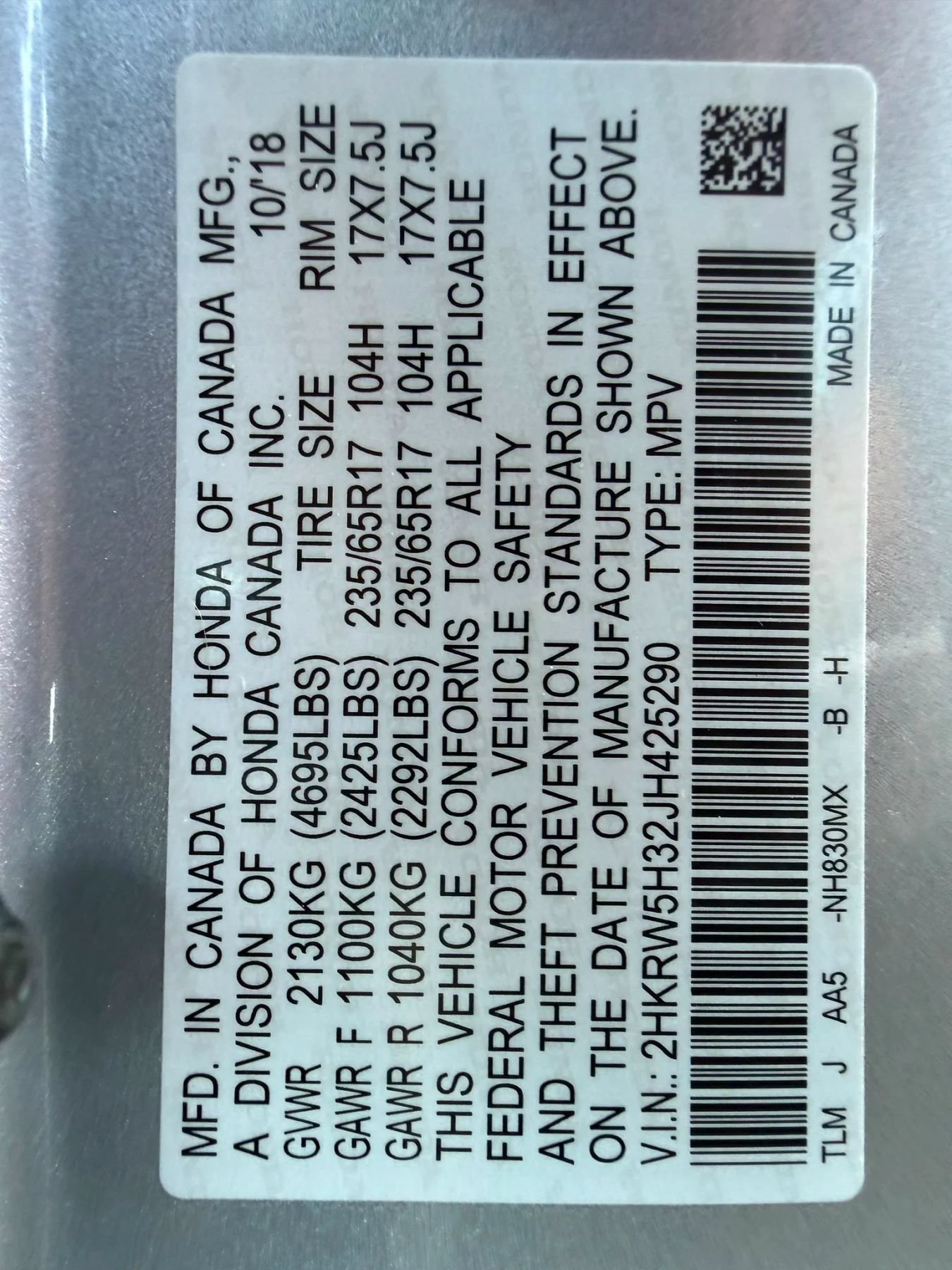 Used 2018 Honda CR-V LX image 28